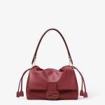 FENDI Mamma Baguette Medium Burgundy nappa leather bag